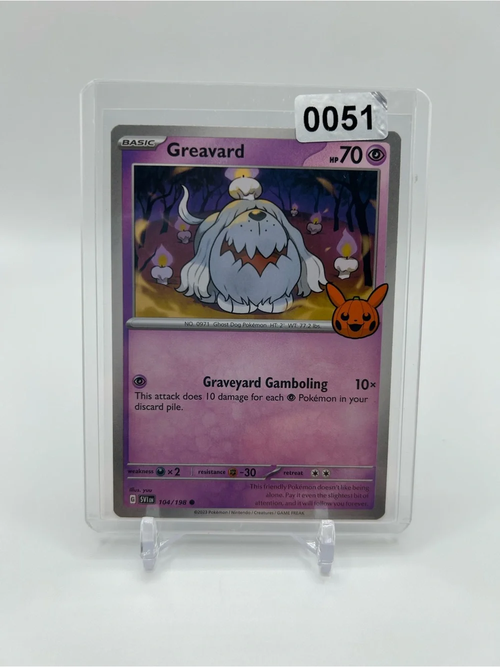 Greavard Pokemon Trick or Trade Card 🎃